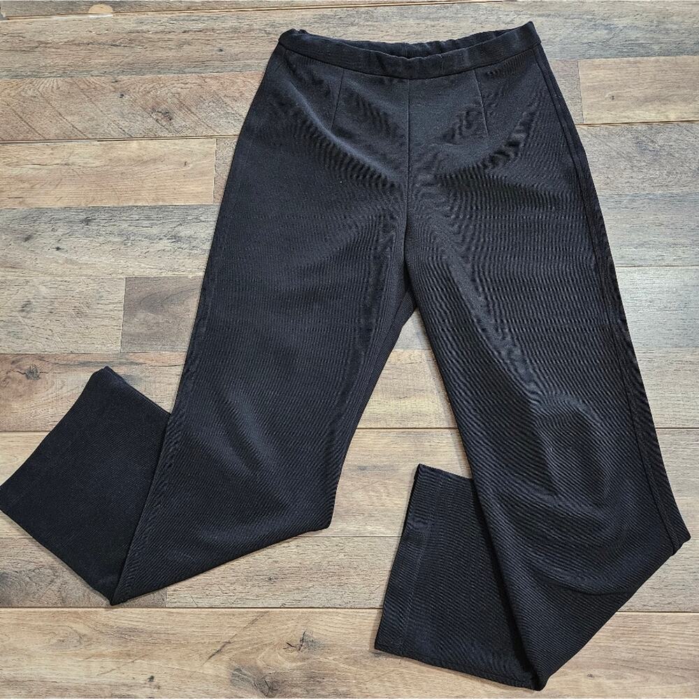 Chico's Design Pants Black Size Medium Pull On Stretchy Minimal Momcore Career
